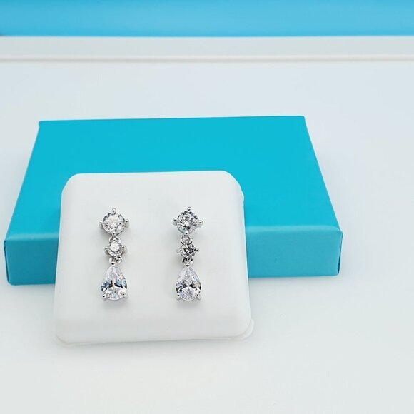 925 Sterling Silver CZ Beautiful Earrings for Women, 1USPAR4248 - Picture 9 of 11